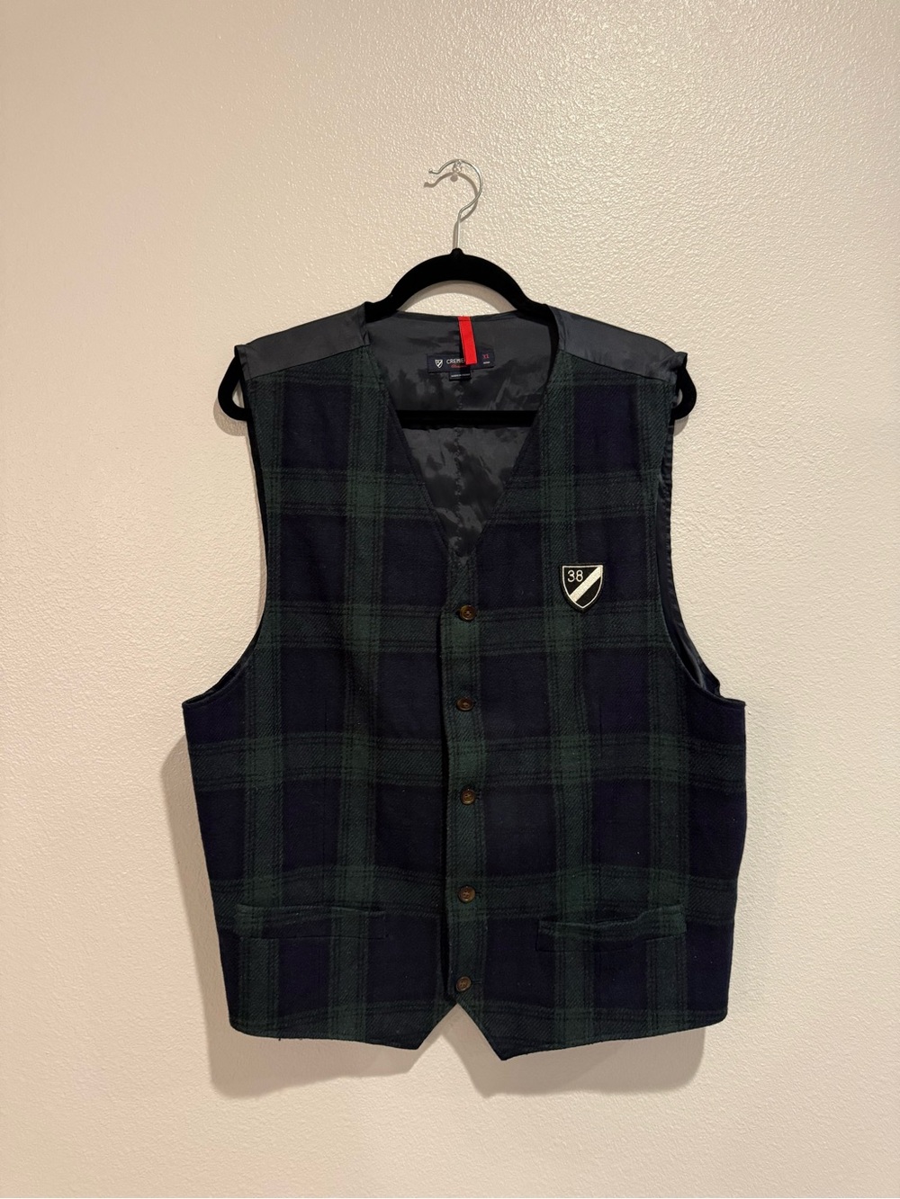 Daniel Cremieux Navy Lined Blazer Interior with Red Accent